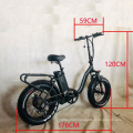China Ebike 20 Inch Folding Frame Gear Bafang Motor Adult Lady Fat Tire Beach Cruiser Electric Bike Bicycle